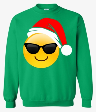 Emoji Christmas Shirt Cool Sunglasses Santa Hat Family - Shirt