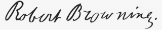 Robert Browning Signature