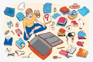 How To Pack A Suitcase Travel Guides - Packing For A Trip Cartoon