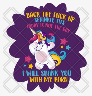 Back The Fuck Up Sprinkle Tits Todays Is Not The Day - Illustration