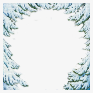 Winter Tree Frame With - Snow