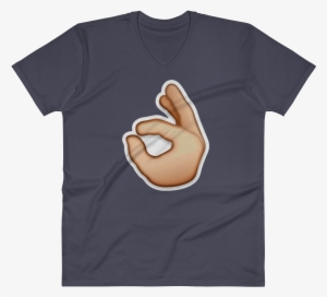 Men's Emoji V Neck - T-shirt