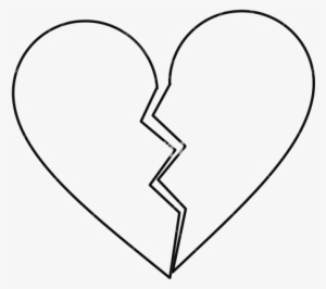 Drawing At Getdrawings Com - Broken Heart Line Drawing