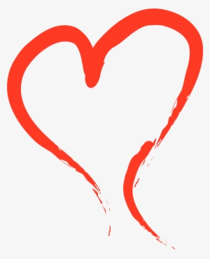 Heart Valentine's Day Love Clip Art - Brush Stroke Heart