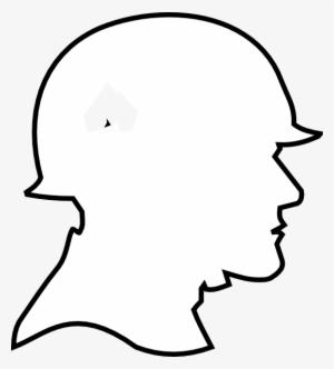 Silhouette Of A Soldier's Head