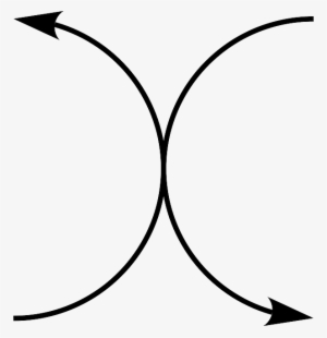 Antipodal, Opposite, Arrows, Half Circles, Up, Down - Semi Circle Arrow Thin