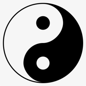 Clipart Table Half Circle - Yin Yang Symbol