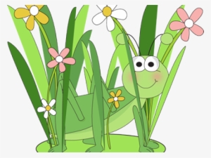 Grass Clipart Baby - Grasshopper With Grass Clipart