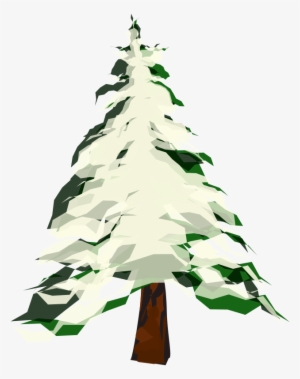 Pine Tree Clipart - Snow Tree Vector Png