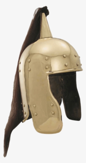 1st Century Brass Pony Tail Helm - Medieval Helmet Pony Tail