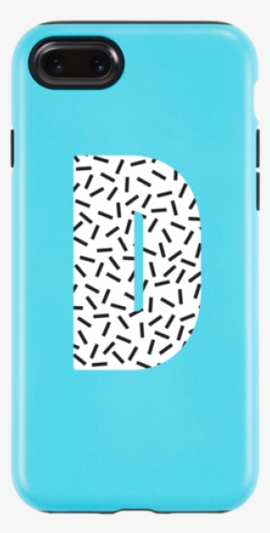 Personalised Initial Blue Confetti - Mobile Phone Case