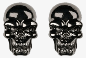 Black Skull Head Stud Earrings - "black Skull Head Stud Earrings"