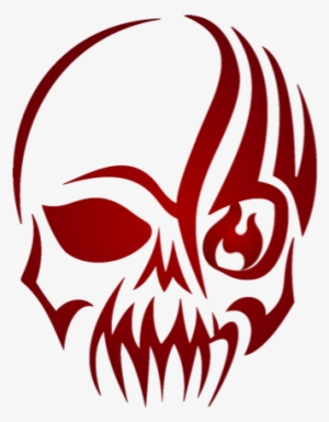 Black Skull Logo - Scary Skeleton Face