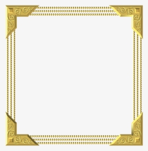 L Gold Frame Square Border Decoration Decor - Gold Border Square Png Transparent