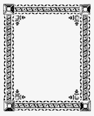 black and white square border