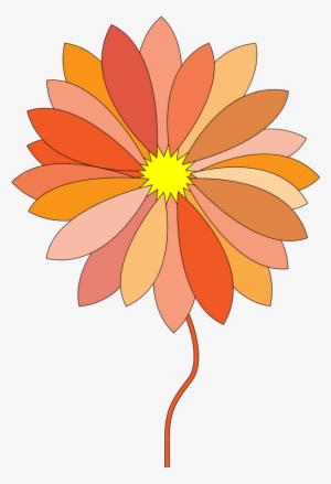 Orange Flower Clipart Cartoon Vector - Cartoon Flower Vector Png