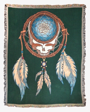 Grateful Dead Steal Your Face Skull In A Dream Catcher
