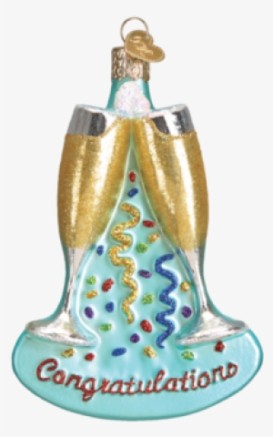 Champagne Toast Glass Ornament By Old World Christmas