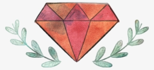 Ftestickers Hipster Diamond Watercolor Freetoedit - Watercolor Painting