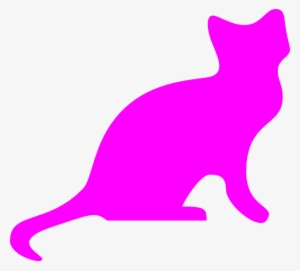 Purple Cat Silhouette Clip Art At Clker - Cat Silhouette