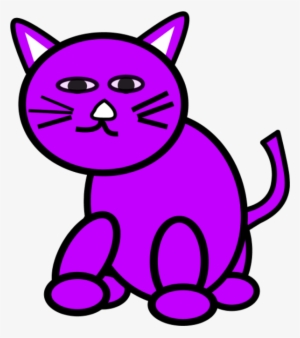 Purple Cat Clipart Jpg Royalty Free Stock - Purple Cat Clipart
