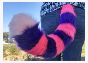 wew 36" xl cheshire cat tail - fursuit pink tail