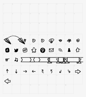 Notepaper Airplanes Extras Font - Number