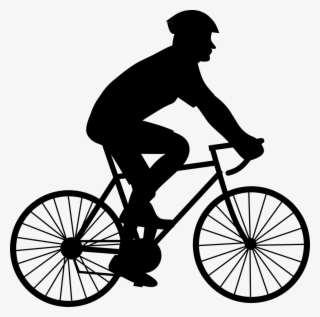 Silhouette Wheel Cyclist - Man On Bike Silhouette