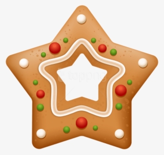 Free Png Gingerbread Star Cookie Png - Gingerbread