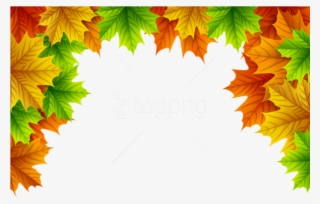 Free Png Download Autumn Leaves Decorative Top Border - Autumn