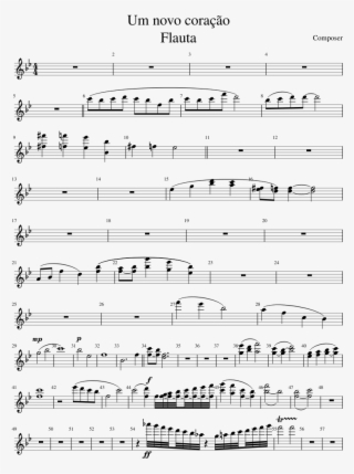 Um Novo Coração Flauta Sheet Music Composed By Composer - Euphonium Sonata