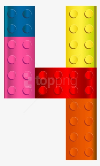 Free Png Download Lego Number Four Clipart Png Photo - Lego Number 4