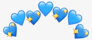 Blue Heart Hearts Stars Star Emoji Emojis Crown Tumblr - Heart