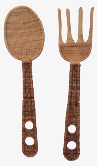 Big Wooden Spoon And Fork - Wood