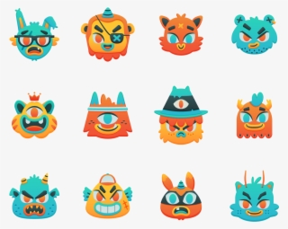 The Faces Of Creatures On Behance Ui Design, Graphic