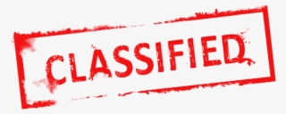 Classified Sticker - Classified Stamp No Background