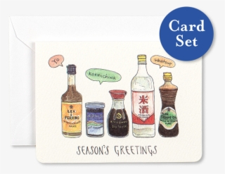 Season's Greetings Mini Card Set Of - Seasons Greetings Pun