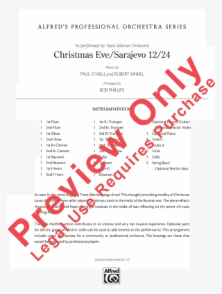 Christmas Eve/sarajevo 12/24 Thumbnail - Alfred Music