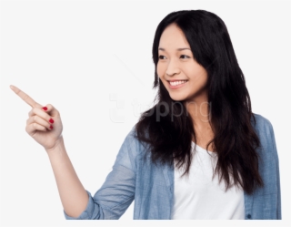 Download Women Pointing Left Png Images Background - Portable Network Graphics