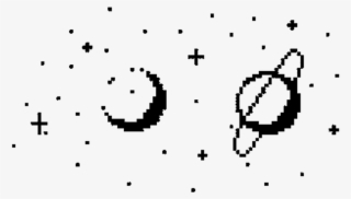 Pixel Moon And Stars