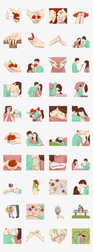 The Signs Of Love 6 Line Stickers