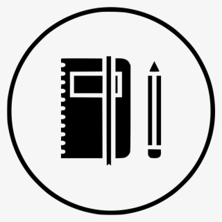 Book Folder Pencil Education Log Office Svg Ⓒ - Circle