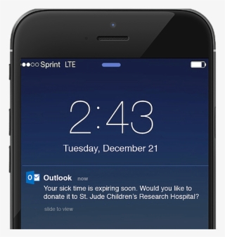 St Jude Outlook Notification - Smartphone