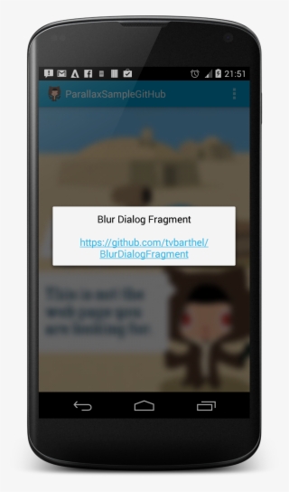 Example - Android Dialog Background Blur