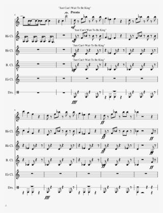 Revised Lion King Sheet Music Composed By Rose Bruns - Unravel Clarinet Sheet Music