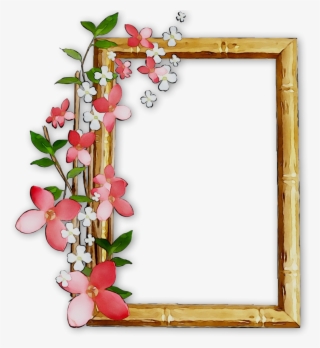 Picture Frames College Mirror Floral Design Clipart - Picture Frame