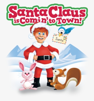 Santa Claus Is Comin To Town Animal Friends Men's Crewneck - Shirt
