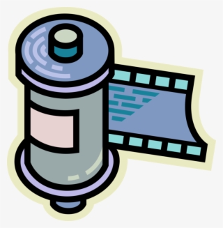 Vector Illustration Of 35mm Photography Roll Of Camera