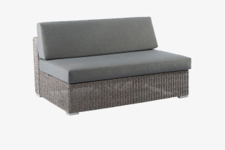 Grey 2 Seater Rattan Sofa