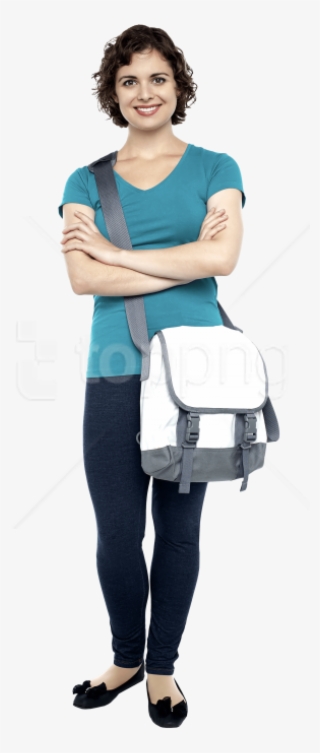Free Png Download Young Girl Student Png Images Background - Standing